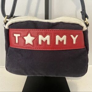 Tommy Hilfiger ColorBlock Navy Blue Red Logo Crossbody or Shoulder Bag Purse